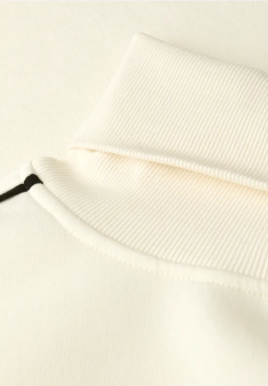 Sweatshirt mit Stehkragen soft beige