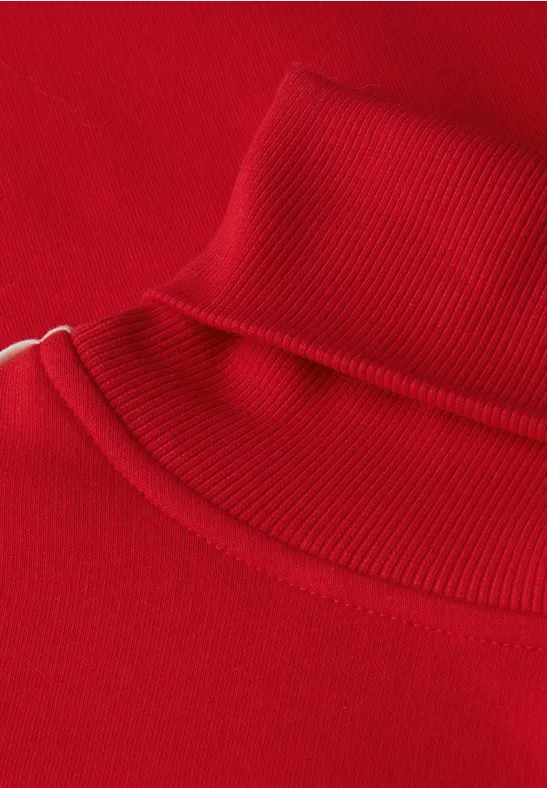 Sweatshirt mit Stehkragen racing red