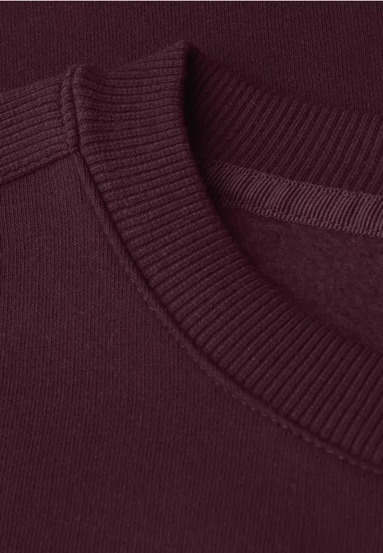 Sweatshirt mit Rippdetail noble red