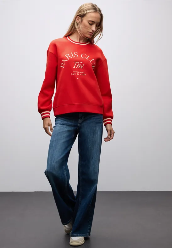 Sweater met Loose Fit print null