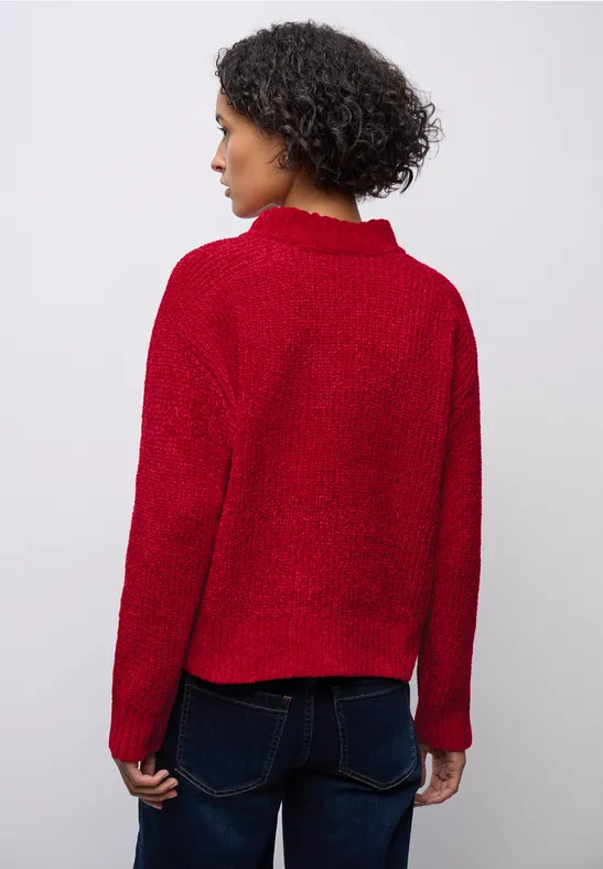 Softer Chenille Pullover racing red