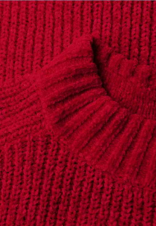 Softer Chenille Pullover racing red