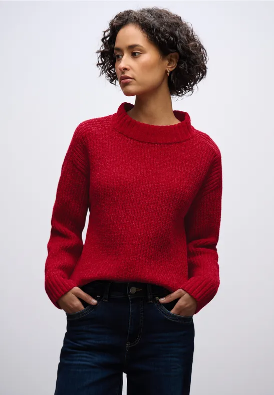 Softer Chenille Pullover racing red