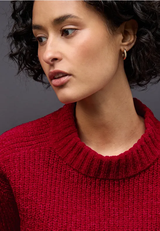 Softer Chenille Pullover racing red