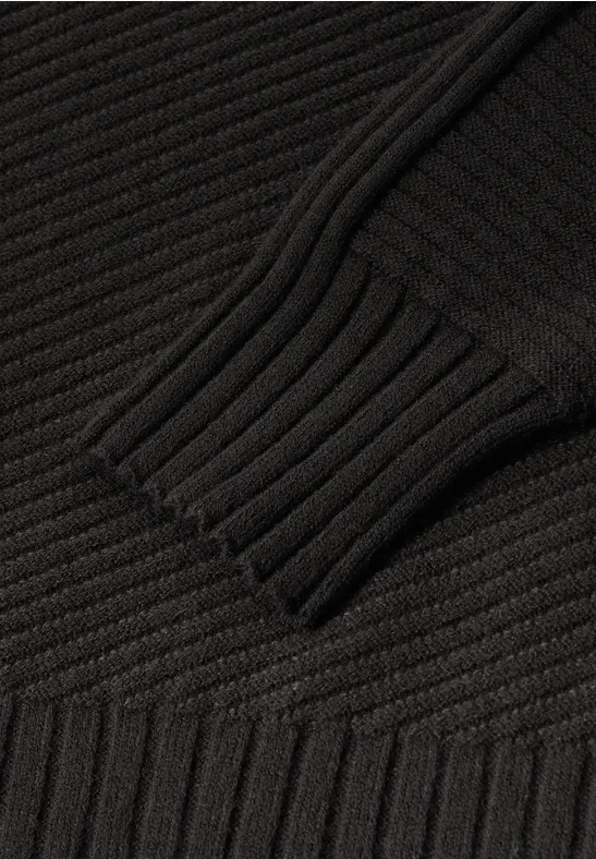 Strukturpullover darkest brown