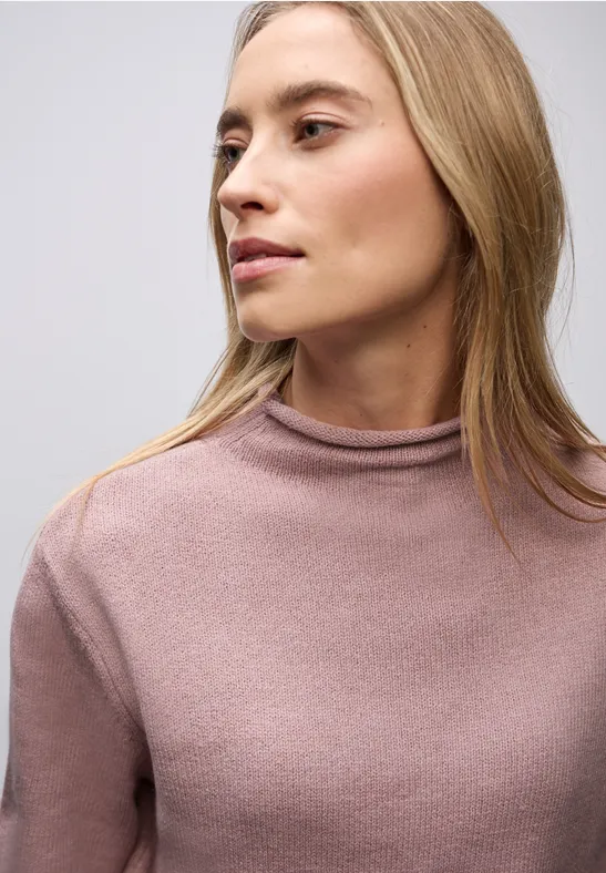 Trui met col powder pink mel.