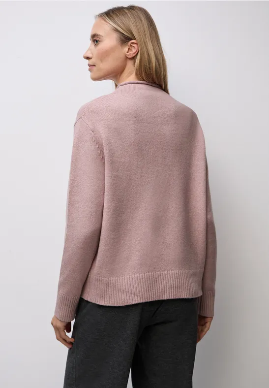 Trui met col powder pink mel.