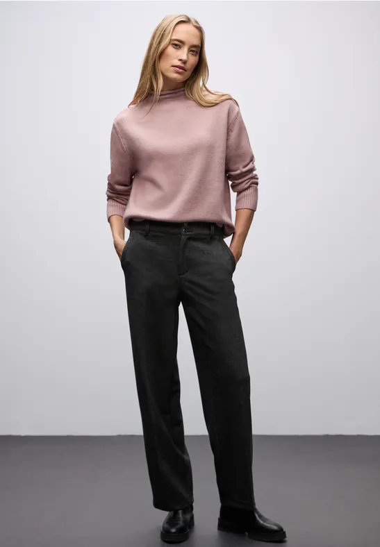 Trui met col powder pink mel.