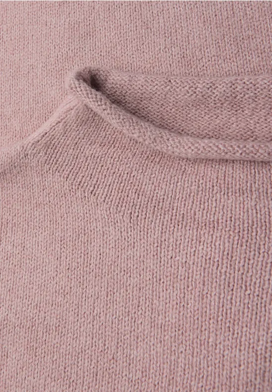 Trui met col powder pink mel.