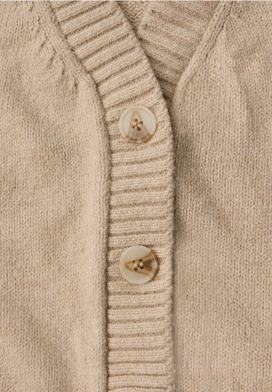Ärmelloser Pullover sanded beige mel.