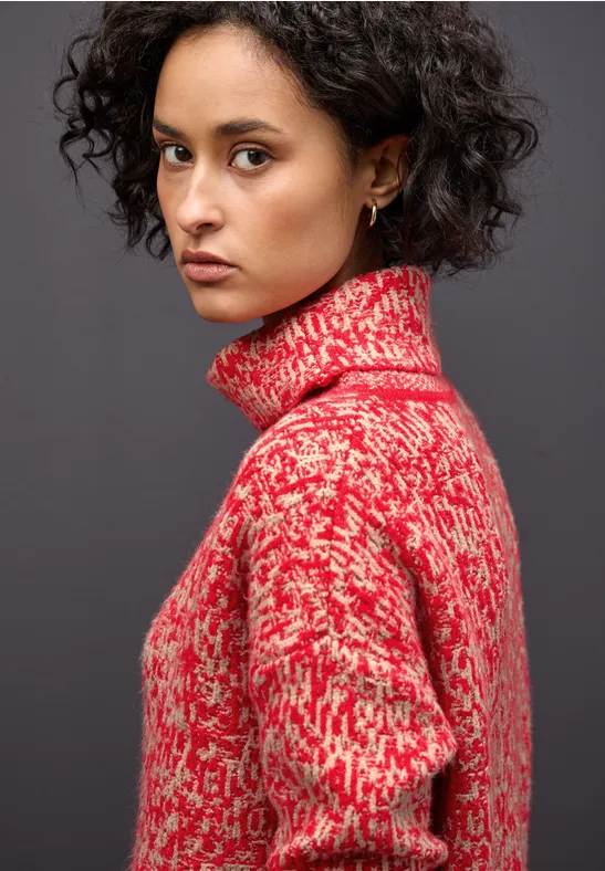 Two Tone Pullover racing red