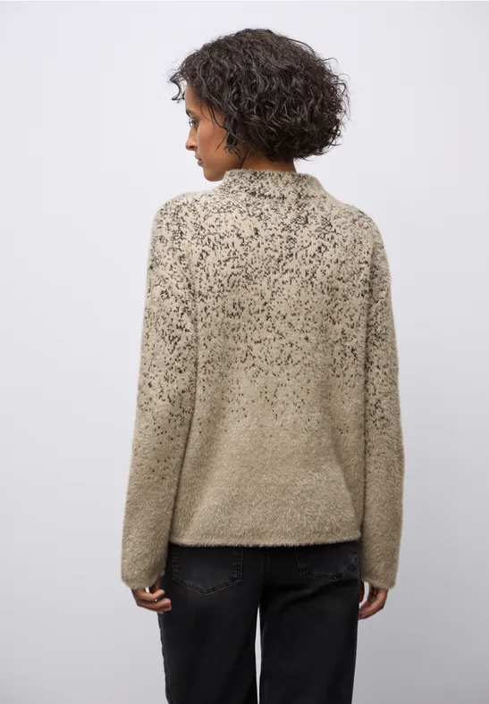 Federgarn Jacquard Pullover sanded beige