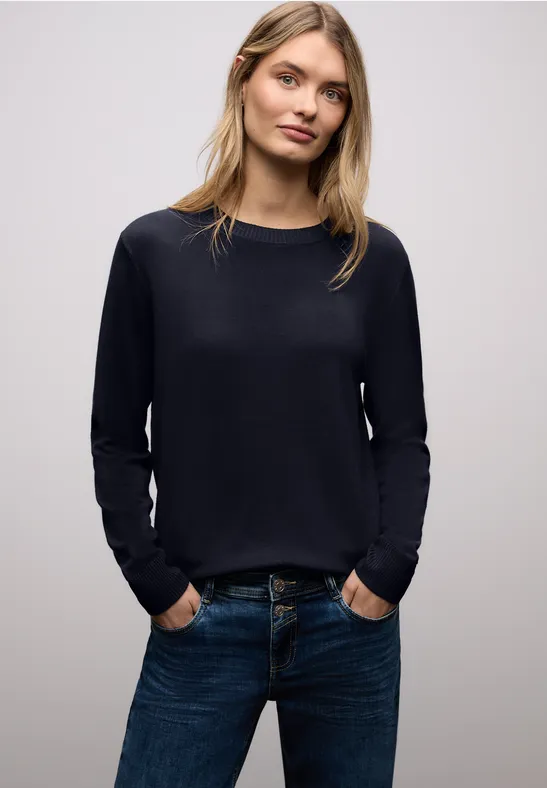 Basic Pullover deep blue