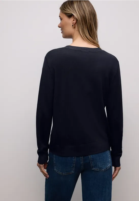 Basic Pullover deep blue