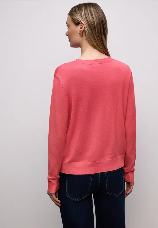 Basic Pullover striking coral