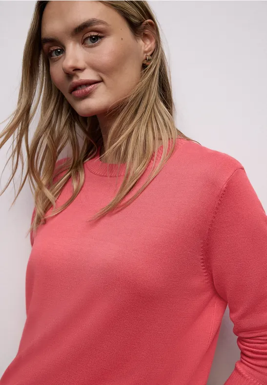 Basic Pullover striking coral
