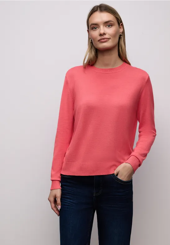 Basic Pullover striking coral