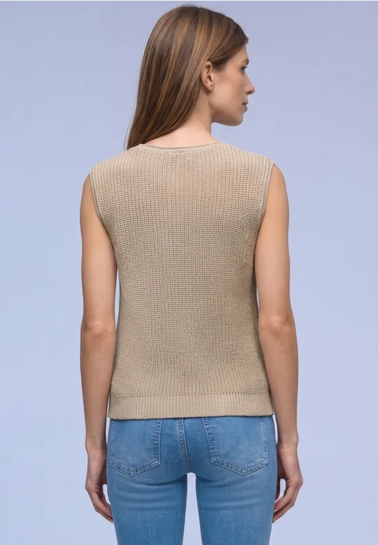 Pullunder in Unifarbe cotton beige