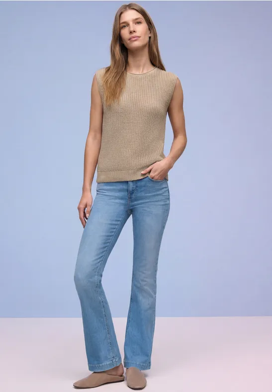 Pullunder in Unifarbe cotton beige