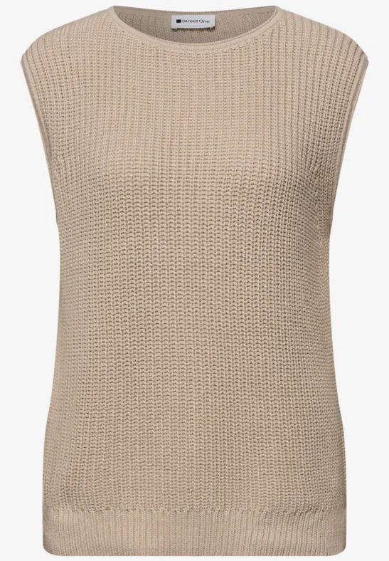 Pullunder in Unifarbe cotton beige