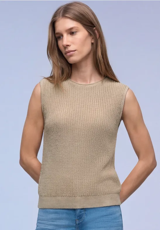 Pullunder in Unifarbe cotton beige