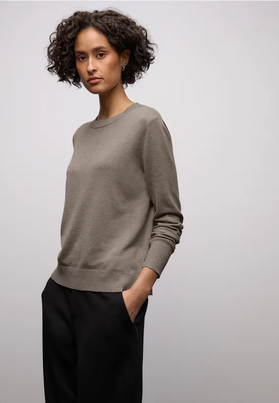 Basic Pullover mocha glow mel.