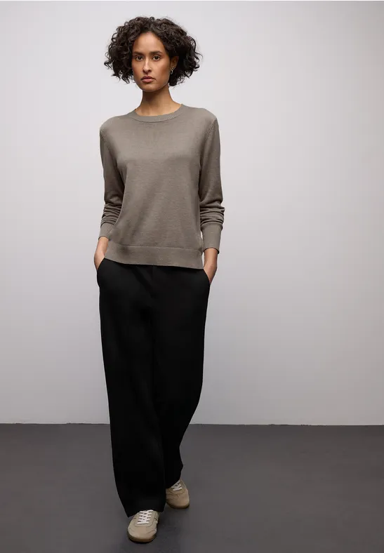 Basic Pullover mocha glow mel.