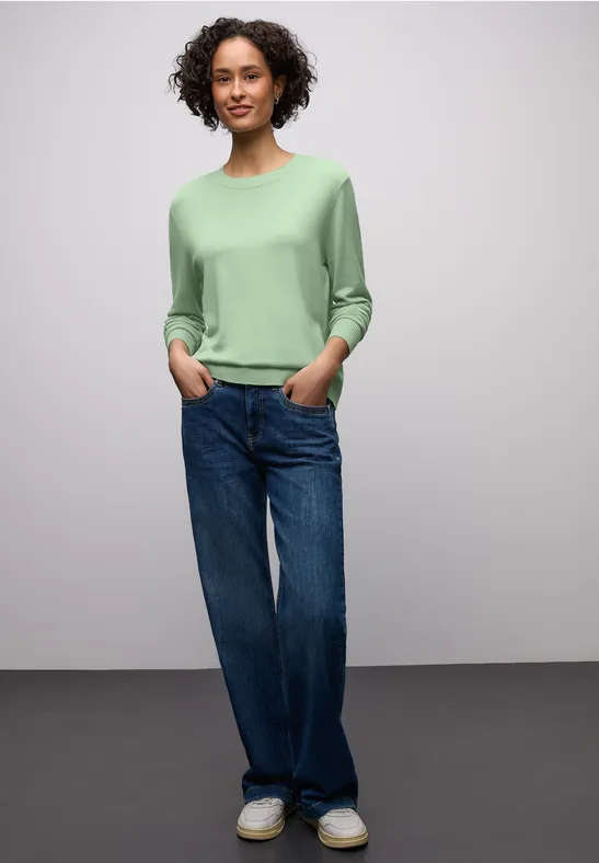 Basic Pullover pale mint green