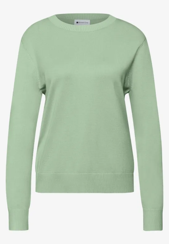 Basic Pullover pale mint green