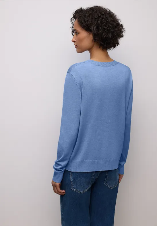 Basic Pullover bonnet blue mel.