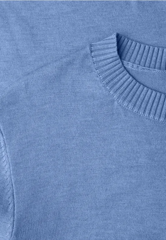 Basic Pullover bonnet blue mel.