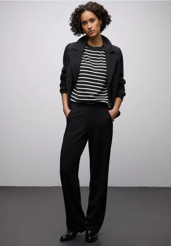 Gestreifter Pullover Black