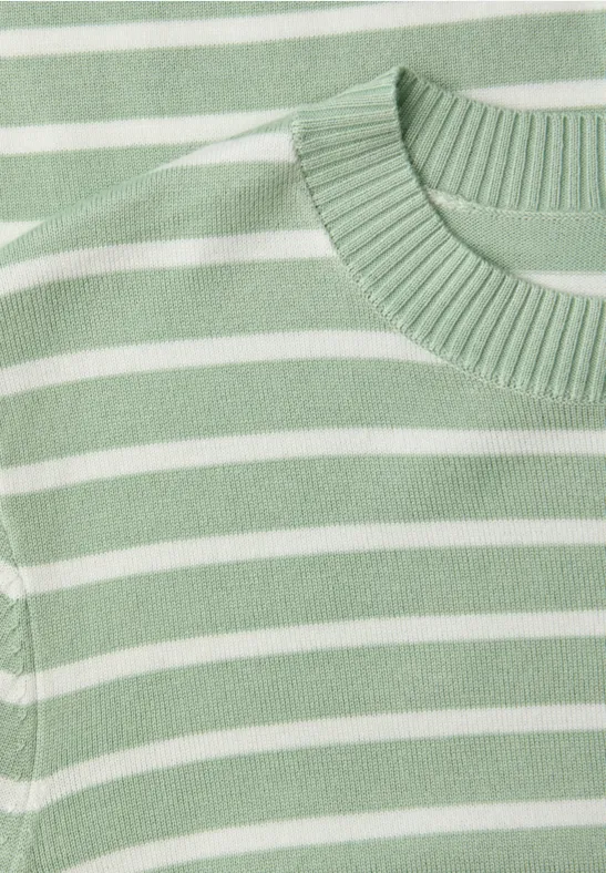 Gestreifter Pullover pale mint green