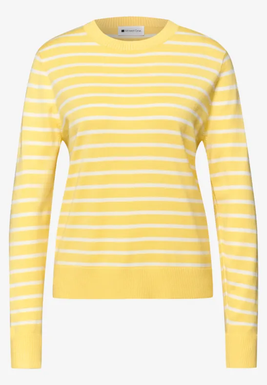 Gestreifter Pullover bloom yellow