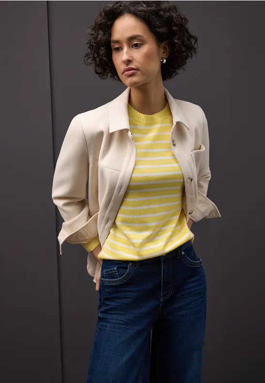 Gestreifter Pullover bloom yellow