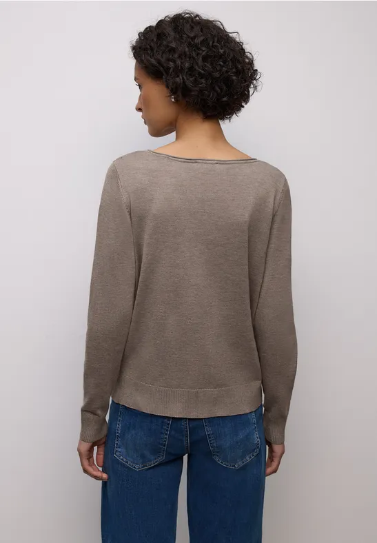 Basic Pullover mocha glow mel.