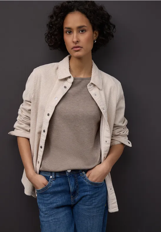 Basic Pullover mocha glow mel.