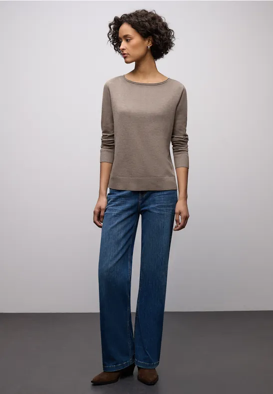 Basic Pullover mocha glow mel.