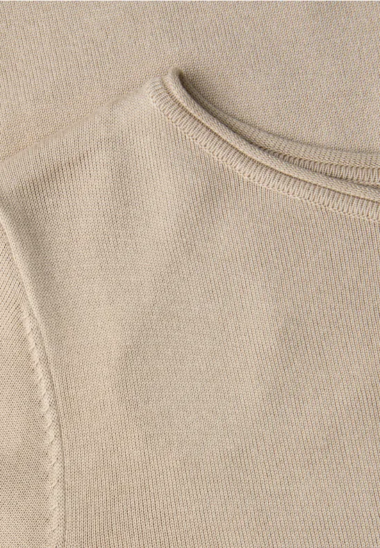 Basic Pullover cotton beige