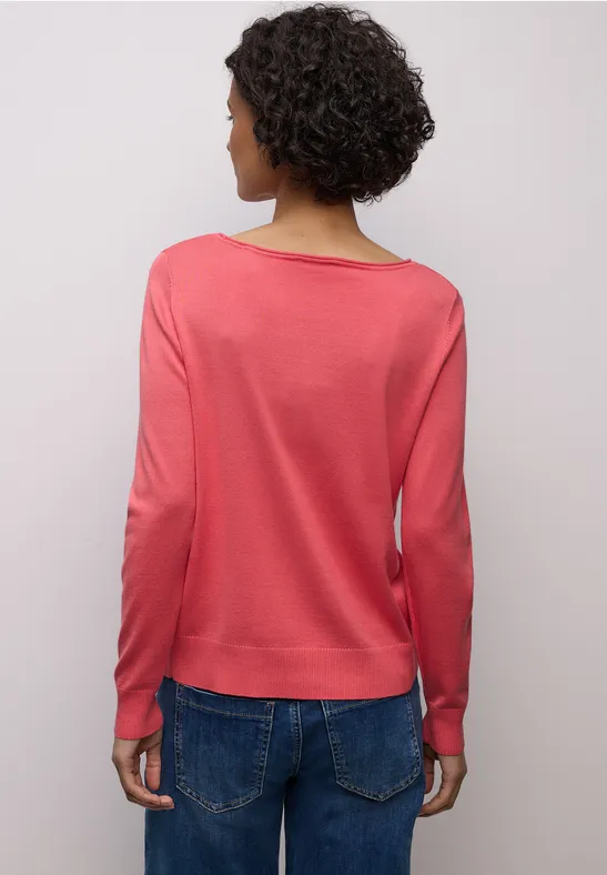 Basic Pullover striking coral