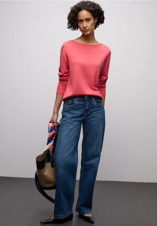 Basic Pullover striking coral