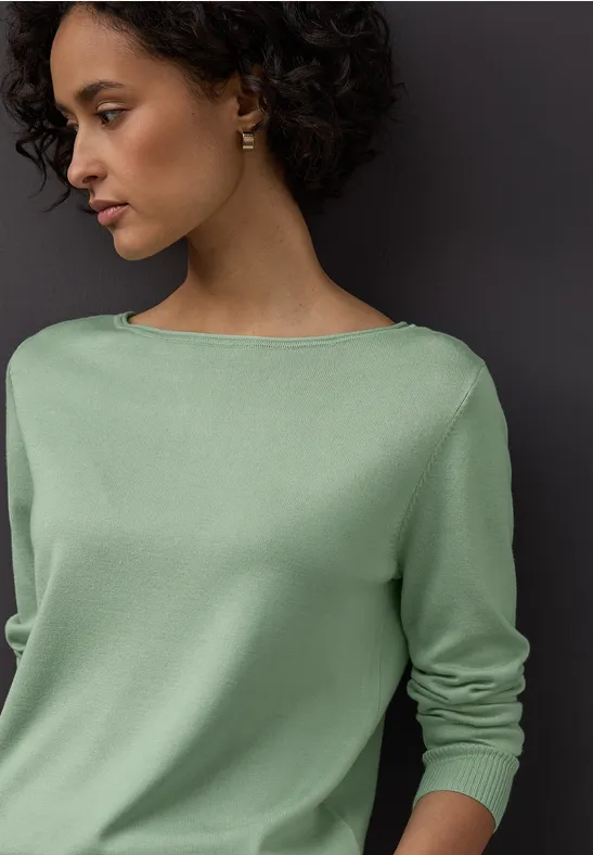 Basic Pullover pale mint green