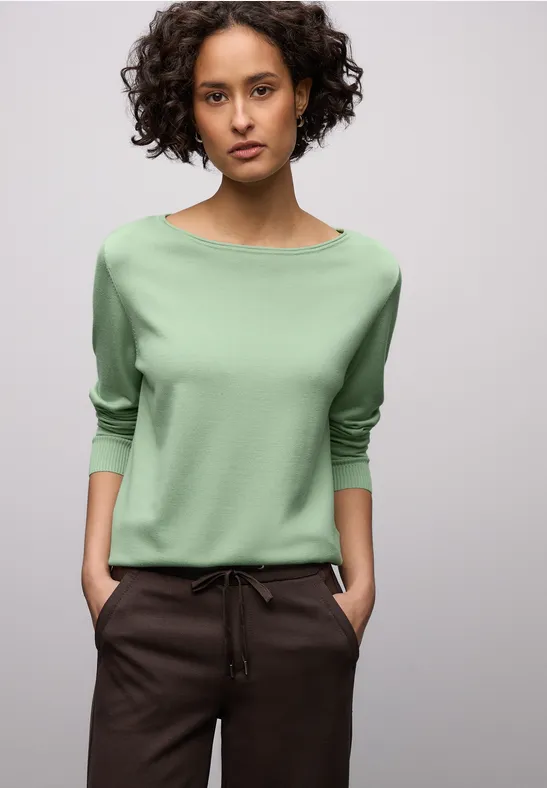 Basic Pullover pale mint green