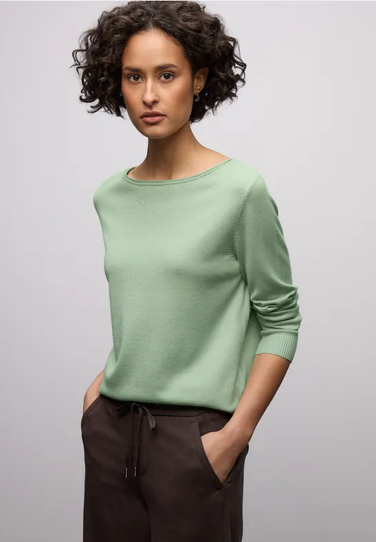 Basic Pullover pale mint green