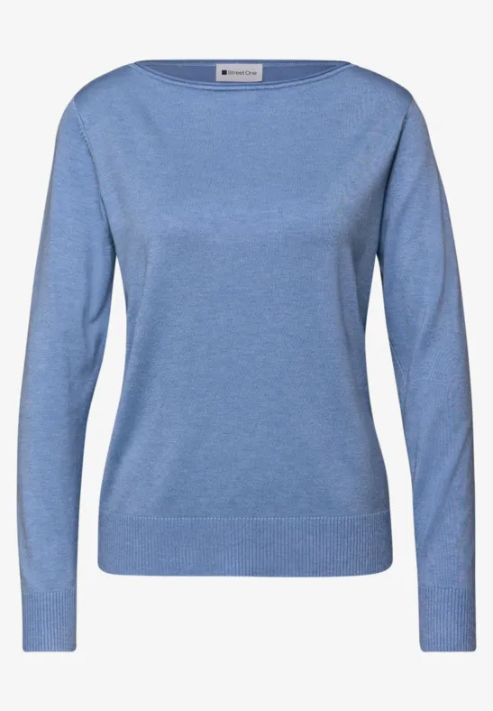 Basic Pullover bonnet blue mel.