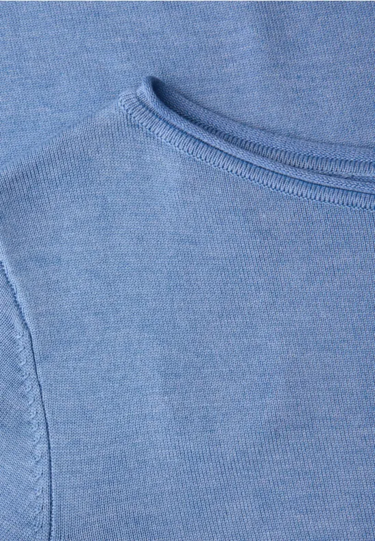 Basic Pullover bonnet blue mel.