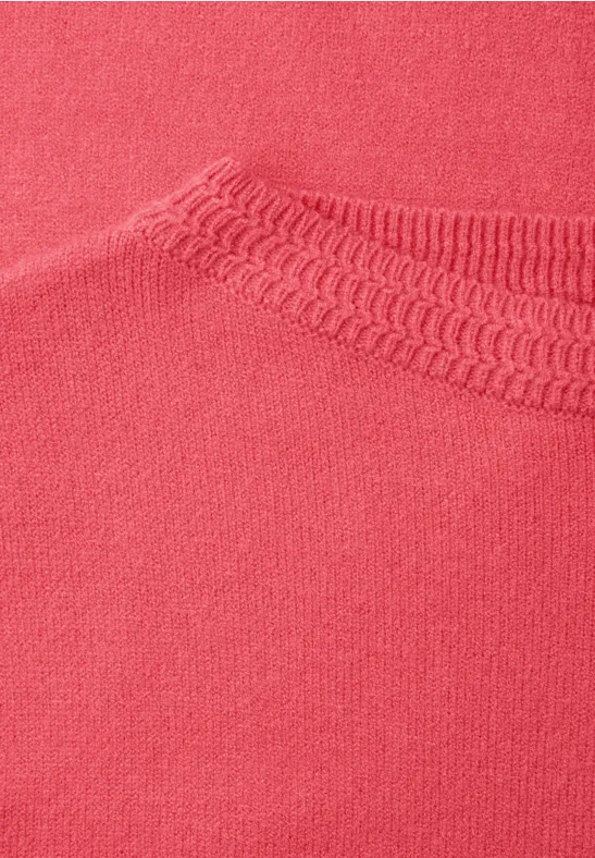 Pull basique doux striking coral