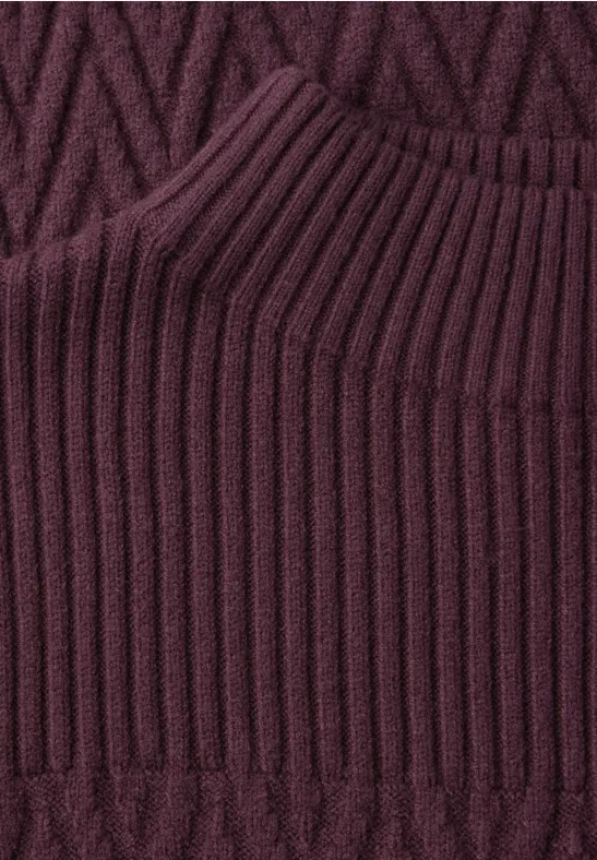 Sweter z mieszanką struktur Jazz Berry