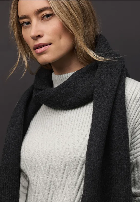 Sweter z mieszanką struktur pelican grey mel.