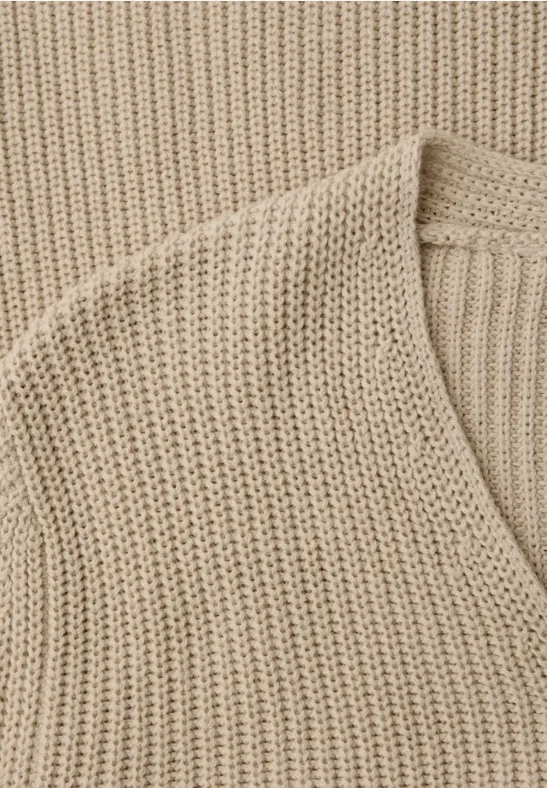 Trui in effen kleur cotton beige